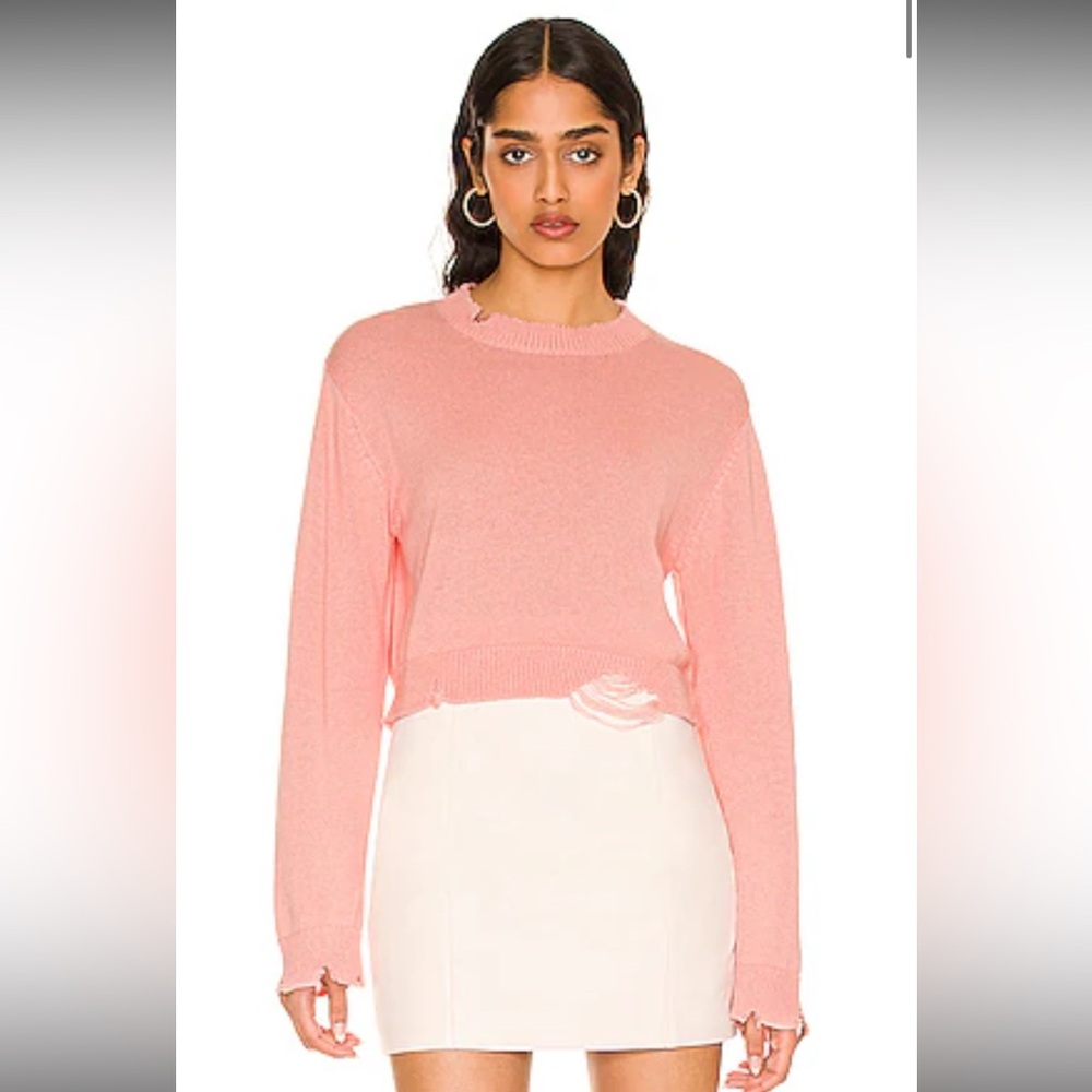 NWT 525 America Coral Distressed Top/Sweater